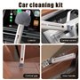 Plumeau Petit Brosse, 2 en 1 Microfibre Poussière Duster Maison avec 3 Têtes de Rechange pour Meubles, Claviers, Intérieur Autom