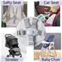 Harnais Chaise Haute, Ceinture Chaise Haute Bebe,5 Points pour Harnais de Sécurité Réglable Sangle，Universelle Pour Haise Haute,
