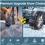 Chaine Neige, 6Pcs Chaine Voiture Neige Universelles, Chaînes à Neige pour Pneus 165-285mm Antidérapantes de Pneu en TPU + Allia