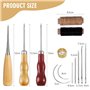 2 Pcs Fil Ciré pour Cuir Marron Noir