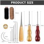 2 Pcs Fil Ciré pour Cuir Marron Noir