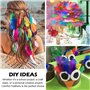 GIDWRIY 400 Pièces Plumes Colorées,Plumes Naturelles Loisirs Creatifs,Plume Decoration,Plumes Bricolage Enfant,Plumes Artisanat,