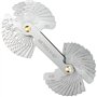 HATANSE 52 Pièces Peigne Filetage Métrique 0,25-6.0 mm et Whitworth 4G - 62 G Jauge Filetée Mesure en Acier Inoxydable