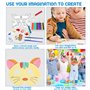 RUIJIE 32Pièces Masques à Colorier Enfants Masque Animaux Masques d'Animaux Vierges avec 2 Ensembles de 6 Stylos de Couleur et C