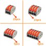 Yoirzit 55 pièces Connecteurs Electriques Rapide, Bornes de Connexion Automatique Rapide Connecteur de Fil de Câble PA/PC Ignifu