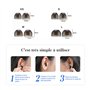 Bouchons d'oreille Insonorisés 30dB, Protection Auditive Lavables et Réutilisables, Sommeil Apprentissage Voyage Natation, XS·S·