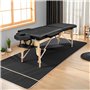 Higliocas Table de massage pliable cosmétique : 2 zones en bois Table de massage mobile Lit de massage pour physiothérapie et ta