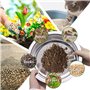 Ensemble tamis de sol pour jardin en acier inoxydable avec 5 mailles remplaçables, tamis à saleté pour terre, roche, mauvaises h