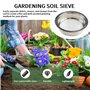 Ensemble tamis de sol pour jardin en acier inoxydable avec 5 mailles remplaçables, tamis à saleté pour terre, roche, mauvaises h