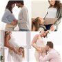 PIWOSGOL Ceinture grossesse Réglable,Bandeau de Grossesse Soutien Abdominal de Douce & Respirante,Ceinture de Maintien Grossesse