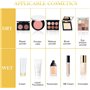 48 Pièces Ensemble éponges de Maquillage, Eponge Maquillage Sans Latex, Eponge Babyboomer Ongle, Eponge Nail Art Blanche, éponge