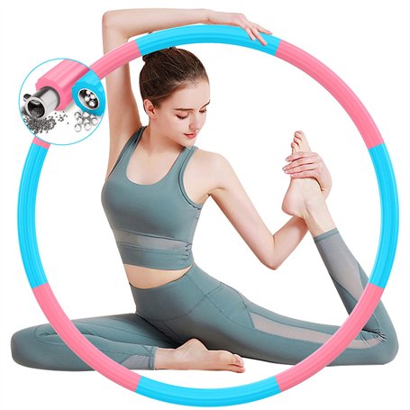 BLAIKOYI Hula Cerceau Hoop Adulte - Appareil Fitness Slim Weighted Hoola Hub de Hulla pour perte de poids Sport 8 Nœuds Design a