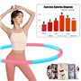 BLAIKOYI Hula Cerceau Hoop Adulte - Appareil Fitness Slim Weighted Hoola Hub de Hulla pour perte de poids Sport 8 Nœuds Design a