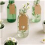 Lot de 50 étiquettes cadeaux vierges en papier marron avec ficelle 6 x 5 cm pour cadeaux de mariage, anniversaire, Noël [arbre d