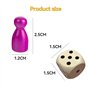 Zephyra 50 Pions en Bois pour Jeux de Société – Figurines Colorées avec 5 Dés en Bois – Accessoires de Jeux, Pièces de Rechange,