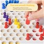 Zephyra 50 Pions en Bois pour Jeux de Société – Figurines Colorées avec 5 Dés en Bois – Accessoires de Jeux, Pièces de Rechange,