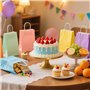 HOMIKLSA 20 Sacs Cadeau avec Poignées 21x15x8cm - 10 Couleurs Éclatantes, Parfaits pour Shopping, Mariages, Fêtes et Anniversair