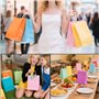 HOMIKLSA 20 Sacs Cadeau avec Poignées 21x15x8cm - 10 Couleurs Éclatantes, Parfaits pour Shopping, Mariages, Fêtes et Anniversair