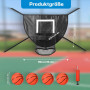 accessoires de trampoline avec 4 ballons de basket et 1 pompe