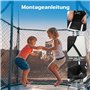 WRQIOO Mini panier de basket pour trampoline, accessoires de trampoline avec 4 ballons de basket et 1 pompe, pour enfants et adu