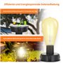 WRQIOO Lot de 4 ampoules solaires d'extérieur de 7 cm - Pièces de rechange pour lampes solaires de jardin - Avec ampoule LED cla