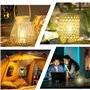WRQIOO Lot de 4 ampoules solaires d'extérieur de 7 cm - Pièces de rechange pour lampes solaires de jardin - Avec ampoule LED cla