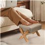 Ottoman Pouf Rectangulaire en Tissu