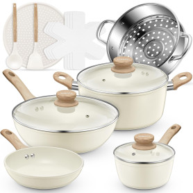 FOHERE Casseroles et Poêles 15 Pièces