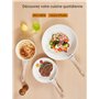 FOHERE Casseroles et Poêles 15 Pièces, Batterie de Cuisine Induction en Céramique Anti-adhésifs, Poele, Sauteuse, Casseroles, Po
