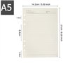 feuilles mobiles perforées pour agenda