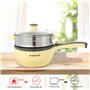 Audecook Petite Poêle électrique avec Cuiseur Vapeur (T(Maïs/Avec Cuisson à la vapeur))