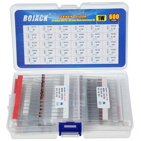 BOJACK 30 valeurs 600 pcs 1W Zener Diodes Assortiment Kit.