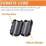 HUAREW Bruit Suppresseur Câble Pince Noir Clip Type Ferrite Anneau RFI EMI pour 3.5mm (5pcs)