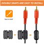 HUAREW Bruit Suppresseur Câble Pince Noir Clip Type Ferrite Anneau RFI EMI pour 3.5mm (5pcs)
