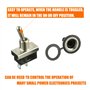 HUAREW KN3(D)-101 Interrupteur à bascule marche/arrêt 12V 25A 2 positions 2 broches étanche avec couvercle en caoutchouc (2 pièc