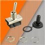 HUAREW KN3(D)-101 Interrupteur à bascule marche/arrêt 12V 25A 2 positions 2 broches étanche avec couvercle en caoutchouc (2 pièc