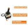 HUAREW KN3(D)-103 Interrupteur à bascule marche/arrêt 12V 25A 3 positions 3 broches étanche avec couvercle en caoutchouc (2 pièc