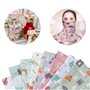 AWYY 8 Pièces Faisceaux de Tissus à Coudre, Tissu de Paquet de Tissu à Coudre, 100% Coton Faisceaux de Tissu, Quilting Artisanat