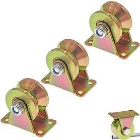 Generic LU3Z Lot de 3 poulies à rainure en V avec support 31 mm / 1