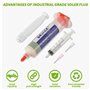 BOJACK 30ML Sans Plomb à Souder Flux Seringue Pâte à Souder avec 2 outils de distribution et seringue à tige poussoir pour Répar