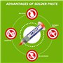 BOJACK Sn42 Bi58 Pâte à étamer Pâte à Souder 138 °C Pâte à souder à l'étain à Seringue avec 2 Outil de Distribution et Tige de P