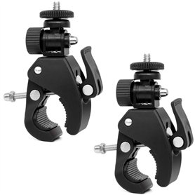 Clamp pour Cameras 2 Pièces Adaptateur Multifonctionnel Double Boule avec Pince inférieure et vis Standard 1/4" pour Appareil Ph