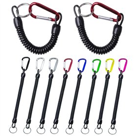 8 Pièces Porte-Clés à Ressorts à Spirale
