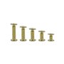 Chicago Vis Fixation en laiton - 80 Pcs 8 tailles M5 x 6-20 mm Rivets à ongles Pour Cuir Ceinture bricolage Décoration, Tige Ron
