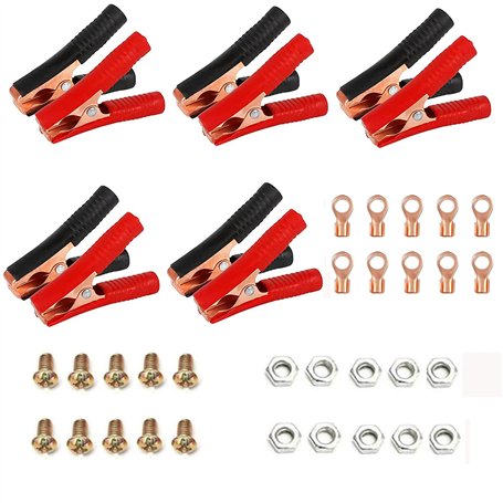 Exbrith 10 Pièces Isolé Batterie Pince Alligator Clip