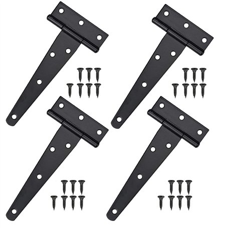 4 pièces Charnière en T noir