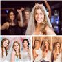 Srup 3 Pièces Bride to Be Tiara Sash Veil Set, Blanc Bride to Be Sash Bandeau de mariée, Bride to Be Sash and Veil, Bride to Be 