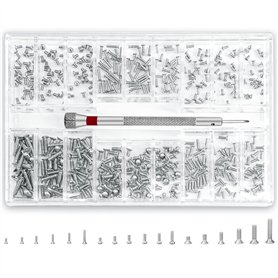 Pofgwjz Lot de 500 kits d'outils de réparation micro vis