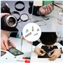 Pofgwjz Lot de 500 kits d'outils de réparation micro vis, avec tournevis, mini vis autotaraudeuses, 18 tailles de vis, convient 