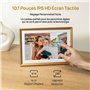 1" Cadres Photo Numérique en Métal 32Go IPS HD Écran Tactile Gratuite Arzopa App Partage à Distance Photos Vidéos Rota
